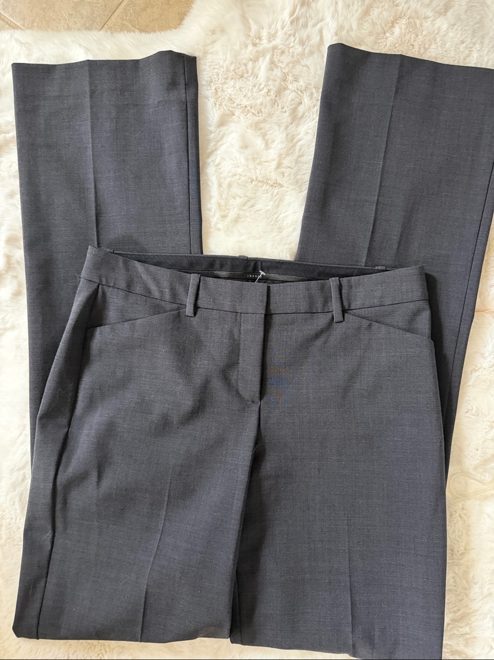 NWT $275 Theory Straight-Leg Wool Blend Dress Pants - Picture 10 of 12